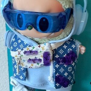 Louis Vuitton Doll with Blue and White Vest